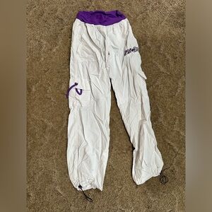 RARE - WHITE and PURPLE - ZUMBA Fitness Cargo Pants